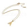 Ion Plating(IP) Initial Letter 304 Stainless Steel Pendant Necklaces NJEW-M199-01G-A-3