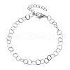 304 Stainless Steel Rolo Chains Bracelets for Women BJEW-U043-02P-4