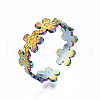 Flower Cuff Rings RJEW-N038-007-4