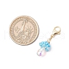 Teardrop Jellyfish Glass Seed & Glass Pendant Decorations HJEW-MZ00237-01-3