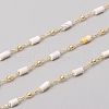 3.28 Feet Handmade Natural Howlite Beaded Chains X-CHC-E021-01G-1