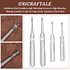 Unicraftale 6 Sets 2 Style Stainless Steel Leathercraft Stitching Groover TOOL-UN0001-33-5