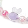 5Pcs Kids Round Acrylic Beaded Stretch Bracelet & ABS Plastic Imitation Pearl Round Beads Stretch Bracelet Sets BJEW-JB11558-4