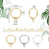 Unicraftale 12Pcs 3 Colors 201 Stainless Steel Huggie Hoop Earring Findings STAS-UN0057-49-3