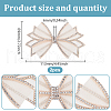 GOMAKERER 2Pcs Bowknot Polyester Rhinestone Shoe Decorations FIND-GO0002-35-2