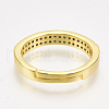 Adjustable Brass Micro Pave Cubic Zirconia Finger Rings RJEW-S044-028-3