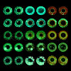 CHGCRAFT 30Pcs 15 Colors Luminous Self Adhesive Glass Eyes Cabochons DIY-CA0006-27A-4