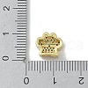 Rack Plating Brass Micro Pave Clear Cubic Zirconia Beads KK-A220-03G-3