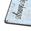 Vintage Metal Tin Sign AJEW-XCP0003-21-3