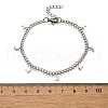 304 Stainless Steel Moon & Star Charm Bracelets BJEW-R021-05P-5