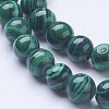 Synthetic Malachite Beads Strands G-D855-02-6mm-3