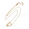 304 Stainless Steel Cat Outline Pendant Necklaces for Women NJEW-F339-03G-2