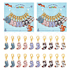 Cat Pendant Stitch Markers HJEW-AB00282-1