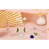  12Pcs 6 Colors Transparent Glass Bead Cap GLAA-TA0002-06-15
