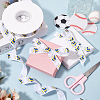 25 Yards Sport Ball Theme Printed Polyester Grosgrain Ribbon OCOR-WH20002-03B-03-4