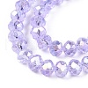 Electroplate Glass Beads Strands X-EGLA-A044-T8mm-B17-4
