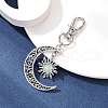 Moon & Sun Alloy Pendant Decorations HJEW-JM01596-01-3