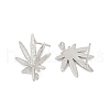 Brass Stud Earring Findings KK-Z099-04P-01-2