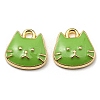 Golden Plated Alloy Charms X-ENAM-L042-01G-3