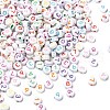 Opaque Acrylic Flat Round Beads X-SACR-Q100-M034-1