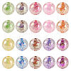  30Pcs 10 Colors Transparent Crackle Acrylic Beads MACR-TA0001-37-3