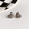 Alloy Enamel Stud Earrings EJEW-Z113-01G-A-1