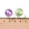 UV Plating Rainbow Iridescent Acrylic Beads OACR-H112-16B-3