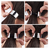 GOMAKERER 6Pcs 6 Style Rubber Elastic Fiber Hair Ties OHAR-GO0001-02-4