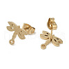 Ion Plating(IP) 304 Stainless Steel Stud Earring Findings STAS-I206-10G-2