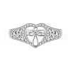 925 Sterling Silver Micro Pave Clear Cubic Zirconia Finger Rings for Women FS-WG35926-01-5