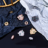 Kissitty Brass Micro Pave Cubic Zirconia Beads ZIRC-KS0001-02-8