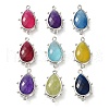 Dyed Natural Jade Connector Charms G-G012-05P-D-1