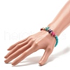 Synthetic Turquoise(Dyed) Starfish Stretch Bracelet BJEW-JB07702-03-3