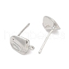 Brass Stud Earring Findings KK-Z099-03P-3