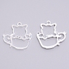 Alloy Open Back Bezel Pendants PALLOY-WH0072-91S-RS-1