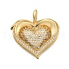Brass Micro Pave Cubic Zirconia Pendants KK-K401-03G-02-1