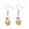 Ice Cream Cup Handmade Glass Seed Beads Dangle Earrings for Women EJEW-MZ00392-05-2