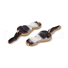 Rack Plating Alloy Enamel Pendants ENAM-K050-01A-2