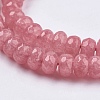 Natural White Jade Bead Strands X-G-R171-6x8mm-06-3