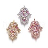 Brass Micro Pave Cubic Zirconia Links ZIRC-E160-02-1