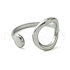304 Stainless Steel Open Cuff Ring RJEW-L110-015P-2
