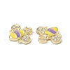 Golden Plated Alloy Enamel Charms ENAM-G212-18G-03-2