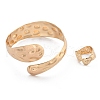 Snake Shape Hammered Iron Cuff Bangle & Ring SJEW-G085-01G-4