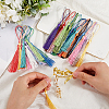 SOFPLATE 120Pcs 24 Colors Polyester Tassel Decorations HJEW-SP0001-06-3
