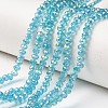 Electroplate Transparent Glass Beads Strands EGLA-A034-T6mm-T09-1