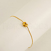 304 Stainless Steel Serpentine Chain Bracelets BJEW-H608-01G-C-1