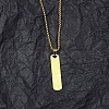 Vacuum Plating 201 Stainless Steel Pendant Necklaces for Man NJEW-Q336-03E-G-2