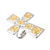 304 Stainless Steel Cuff Rings RJEW-V011-01GP-4
