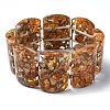 Dyed Natural Imperial Jasper & Synthetic Opal Stretch Bracelets BJEW-G702-01B-2