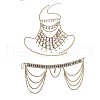 Clear AB Acrylic Alloy Tassel Chain Sexy Suit Body Chains for Beach Party FS-WGA6328-01-2